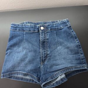 Like New Wild Fable Size 8/29 Denim Blue Women's Highest Rise Mini Shorts